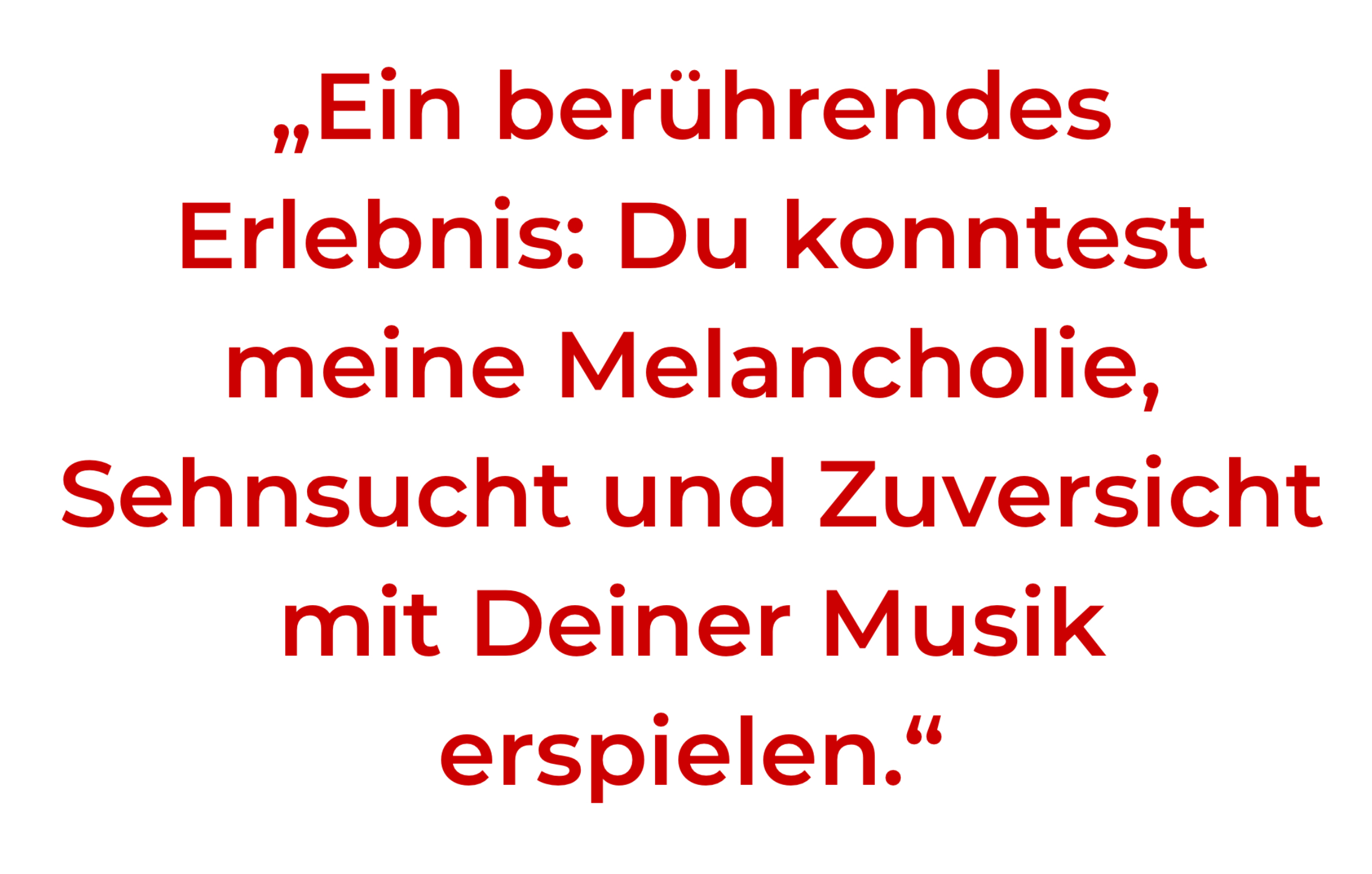Melancholie: oft ein Thema in den vielen emotionalen Feedbacks der Hörer:innen nach einem 1:1 CONCERT.