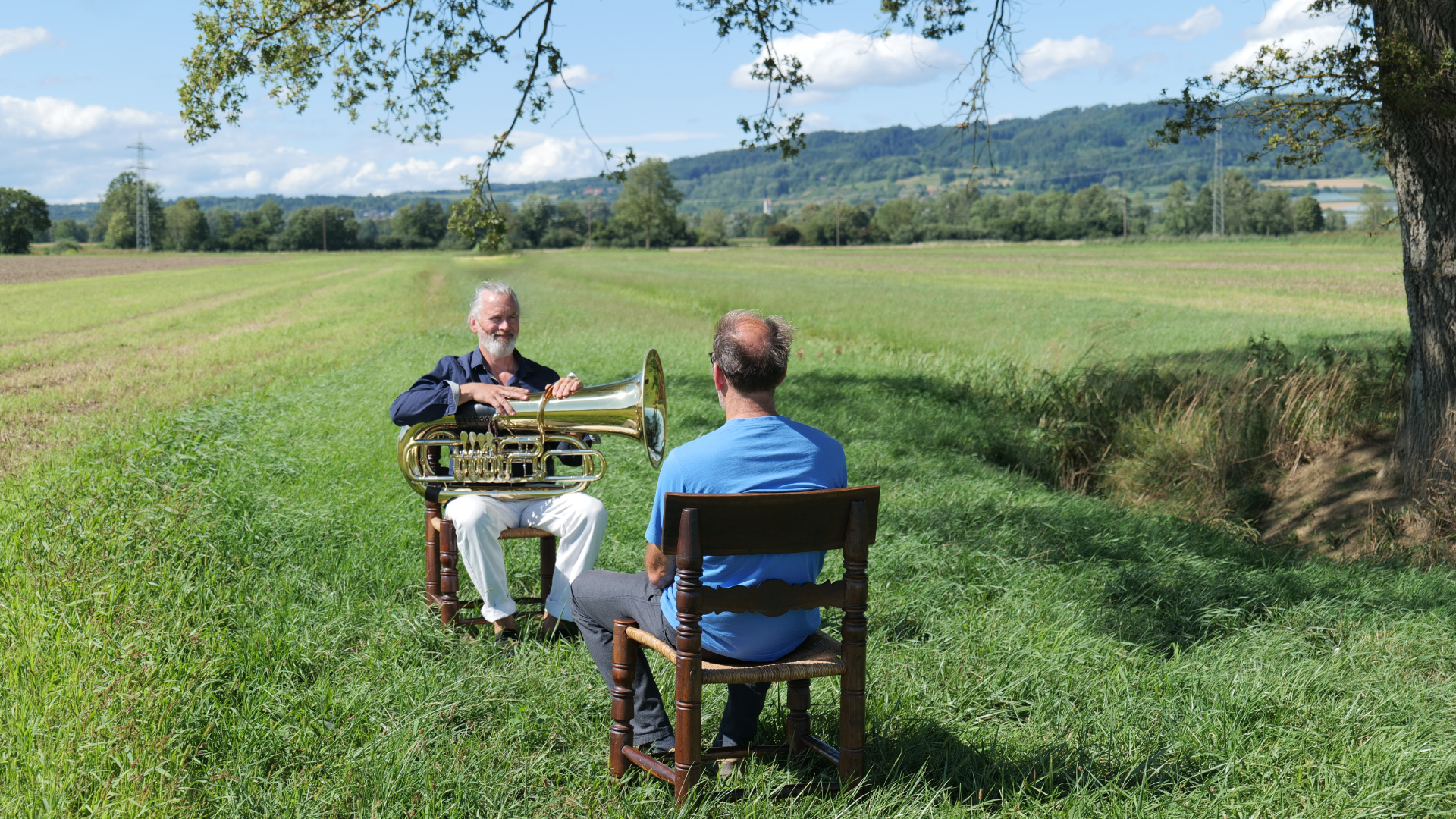 Bernard Klein (Tuba) beim 1:1 CONCERT